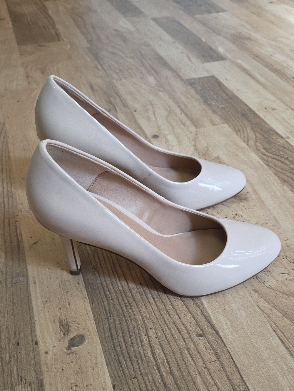 Call It Spring Nude Faux Leather Heels
